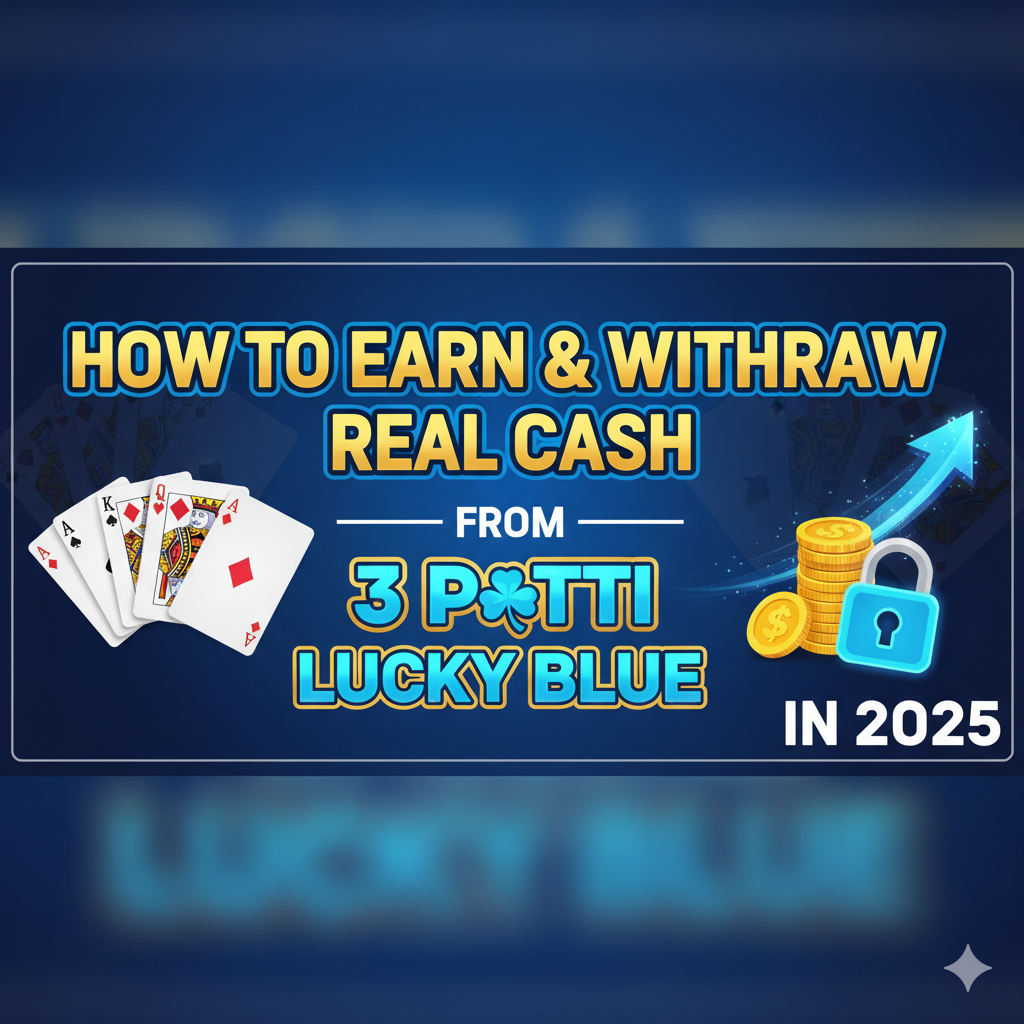 How to Earn and Withdraw Real Cash from 3 Patti Lucky Blue in 2025