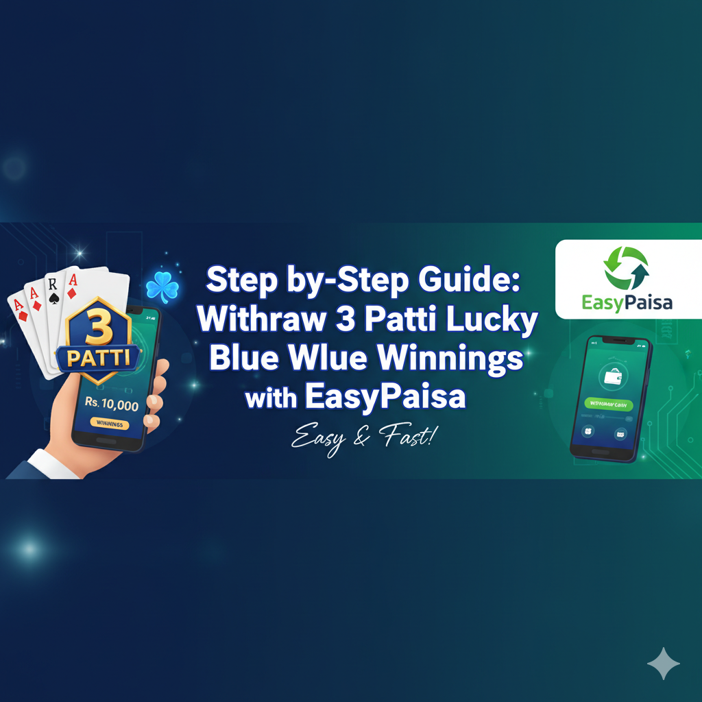 Withdraw 3 Patti Lucky Blue Winnings EasyPaisa