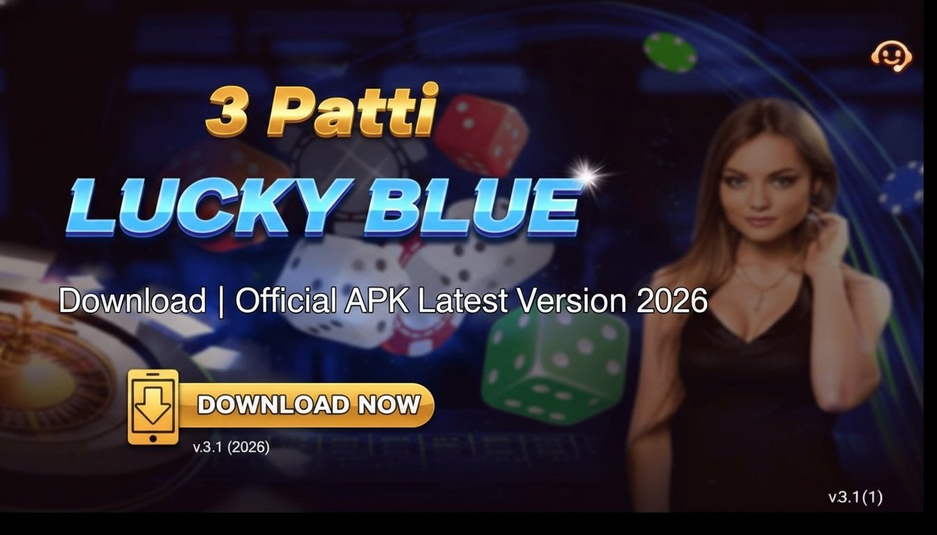 3 Patti Lucky Blue Download Official APK 2026 Banner